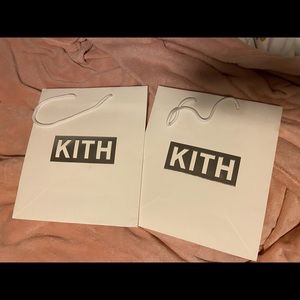 Kith shopping bag, white with gray lettering